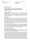 Revision StromVG - Ausgestaltung einer Speicherreserve
