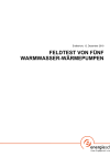 Feldtest von fünf Warmwasser-Wärmepumpen