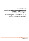 Bericht «Kontrolle und Validierung EWS bei WP-Anlagen»; Beurteilung des Kontrolltools für die Prüfung von unterkühlten EWS