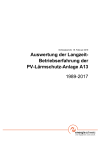 Auswertung der Langzeit-Betriebserfahrung der PV-Lärmschutz-Anlage A13, 1989-2017