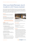 Alte Leuchtstofflampen durch moderne LED-Tubes ersetzen