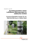 Kurzdokumentation zweier Luft/Wasser-Wärmepumpen im städtischen Umfeld